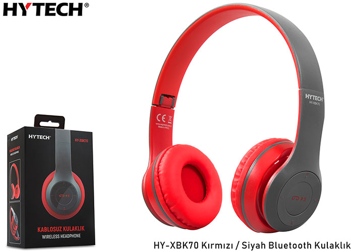 Hytech HY-XBK70 Kırmızı-Siyah Bluetooth Kulaklık