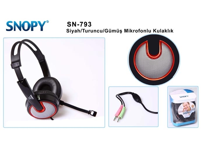 Snopy SN-793 Baş Üstü Mikrofonlu Kulaklık