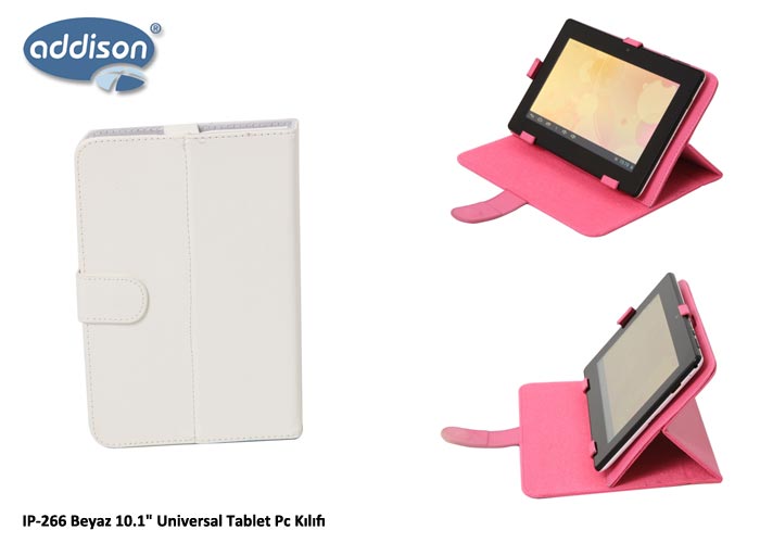 Addison IP-266 Beyaz 10.1’’ Universal Tablet Pc Kılıf