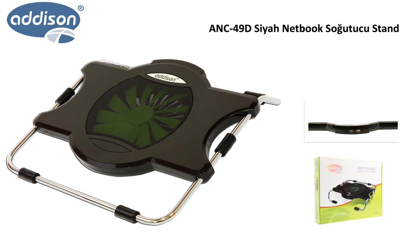 Addison ANC-49D Notebook Soğutucu Stand Siyah