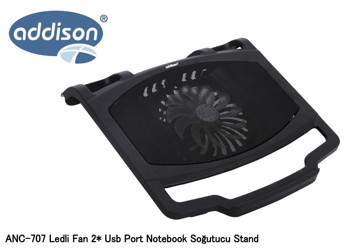 Addison ANC-707 Ledli 2 Port Usbli Notebook Soğutucu Stand