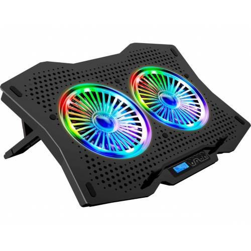 Rampage AD-RC9 TORNADO  (2 adet)Fanlı 10’’-18’’ RGB Işıklı Notebook Soğutucu Stand