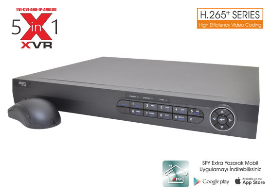 Spy XVR SP-7732P-S2 32 Kanal 4MP Lite Akıllı H.265+ 2x10 TB 4K HDMI&VGA&BNC