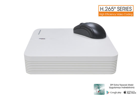 Spy SP-EX7018NI-Q1 8 Kanal 4 MP H265+ 1X6 TB HDD 4K Hdmı&Vga(Adaptörsüz) Nvr Kayıt Cihazı