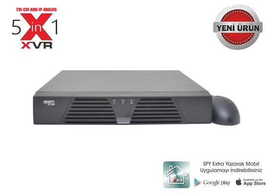 Spy SP-7208N-S1 XVR 8 Kanal  Akıllı XVR 1080P-H.264 1X6 TB Hdmi-Vga TVI+CVI+AHD+IP+Anolog