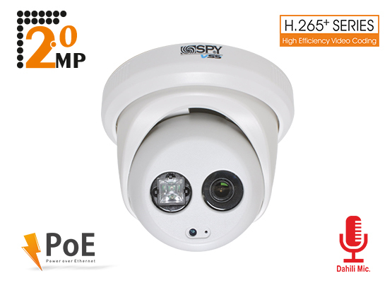 Spy Sp-V622D-FF 2mp 3.6mm Lens Smart Ir Led H.265+ Ir Dome Ip Kamera