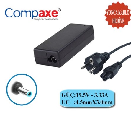 Compaxe CLH-308 Hp 19V-3.33A 4.5-3.0 Pin Notebook Adaptörü