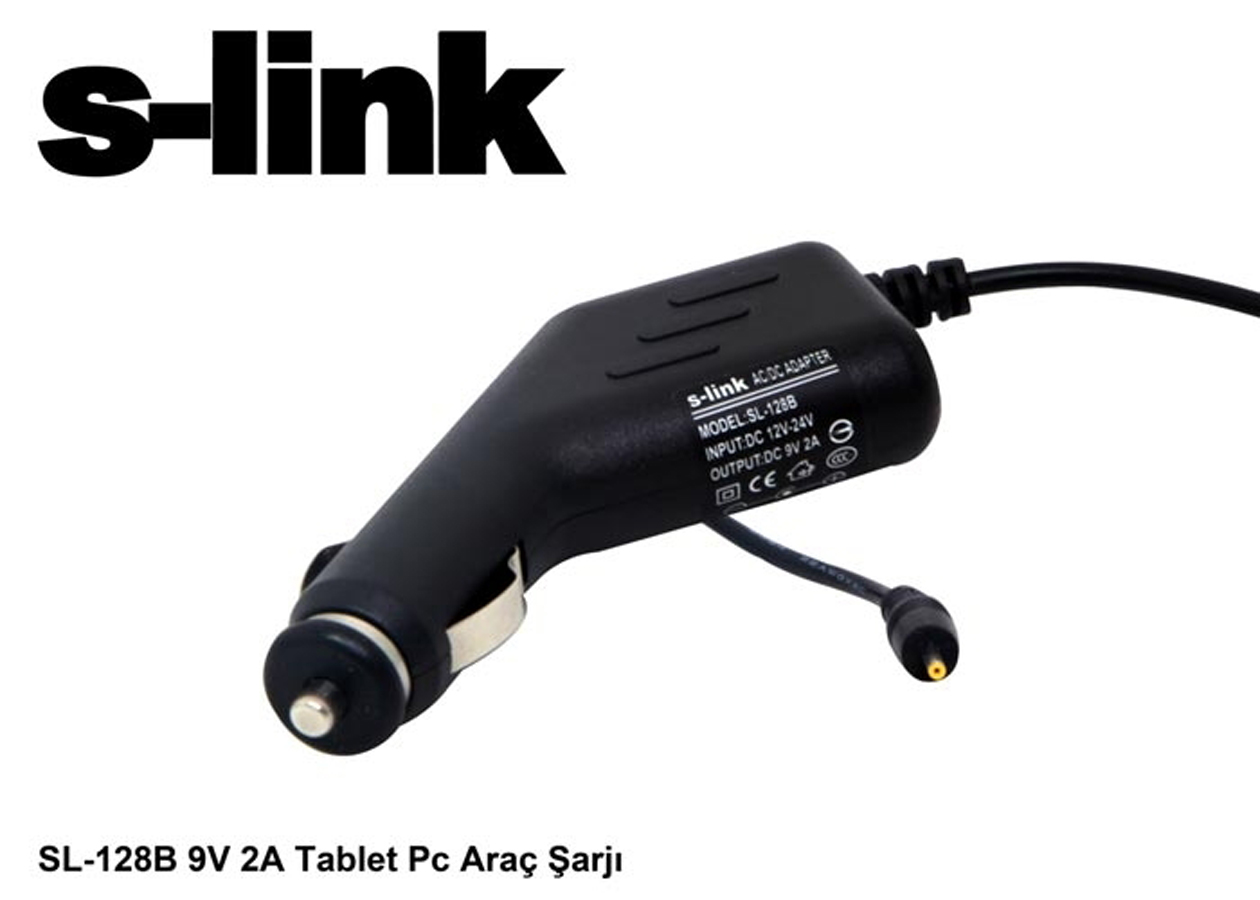 S-link SL-128B 9v 2a Tablet pc Araç Şarj Adaptörü