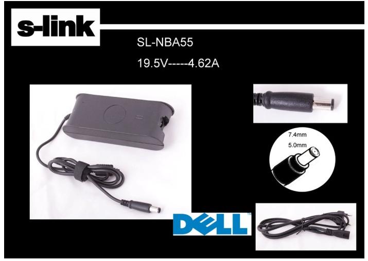 S-link sl-nba55 19.5v 4.62a 7.4-5.0 Notebook Adaptörü