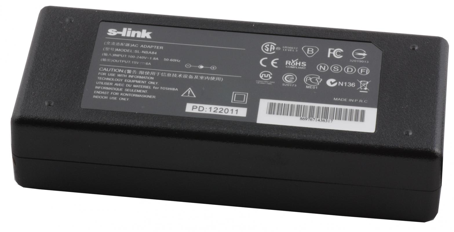 S-link SL-NBA84 90w 15v 6a 6.3-3.0 Notebook Adaptörü