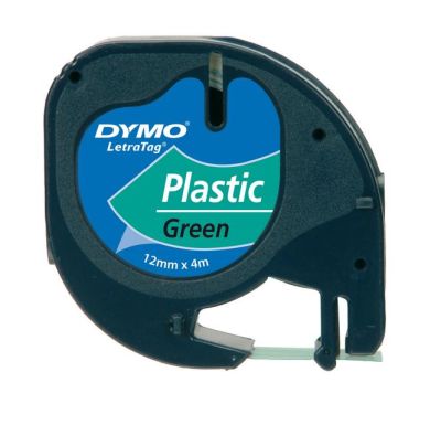 Dymo Letratag Plastik Şerit 12 mm X 4 Metre Yeşil