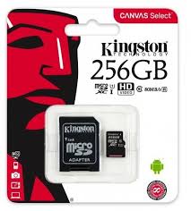 Kingston SDCS2 256GB microSDHC Canvas Select Plus 100R A1 C10 MicroSD Hafıza Kartı