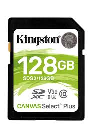 Kingston SDS2 128 Gb SDHC Canvas Select Plus 100R C10 UHS-I U1 V10 Sd Hafıza Kartı