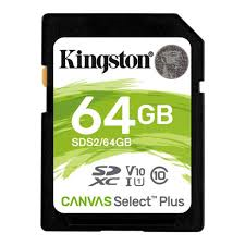 Kingston SDS2 64 Gb SDHC Canvas Select Plus 100R C10 UHS-I U1 V10 Sd Hafıza Kartı