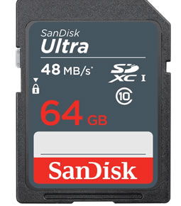 Sandisk SDSDUNB-064G-GN3IN 64GB Ultra SD Kart Class 10 48MB-S