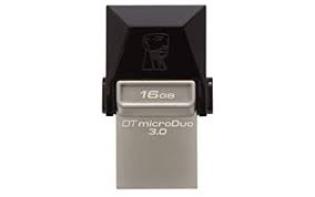 Kingston 16GB  DT MicroDuo USB 3.0 + microUSB (Android-OTG) Flash Bellek