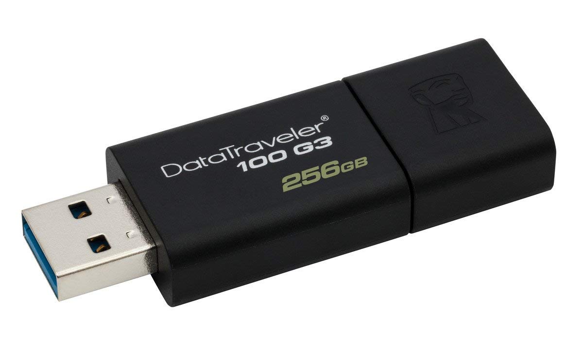 Kingston DT100G3 256 Gb USB 3.0 Siyah Plastik Kasa Flash Bellek