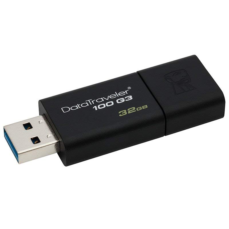 Kingston DT100G3 32 Gb USB 3.0 Siyah Plastik Kasa Flash Bellek