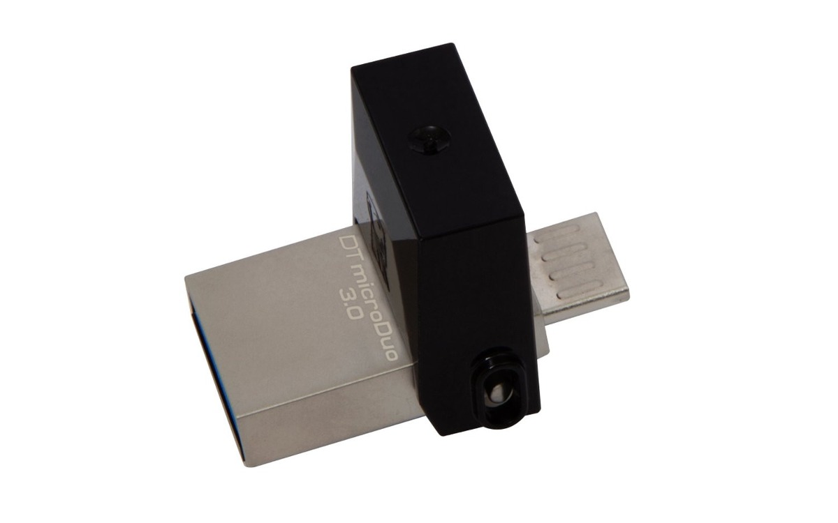 Kingston 64GB  DT MicroDuo USB 3.0 + microUSB (Android-OTG) Flash Bellek