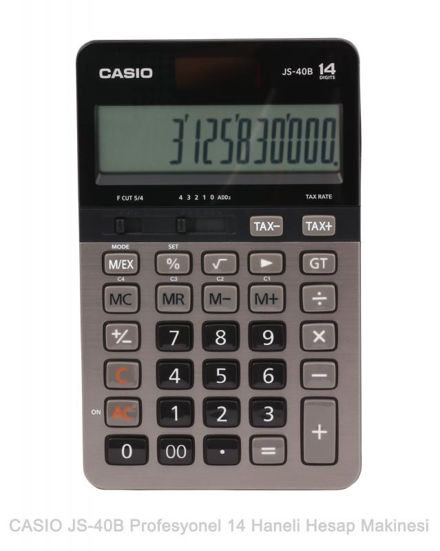 Casio JS-40B Profesyonel 14 Hane Masa Üstü Hesap Makinesi