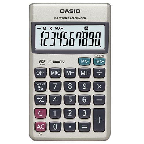 Casio LC-1000TV 10 Hane Cep Tipi Hesap Makinesi