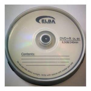 Elba DVD+R 8.5GB DL 240MIN 8X 10 lu Cakebox