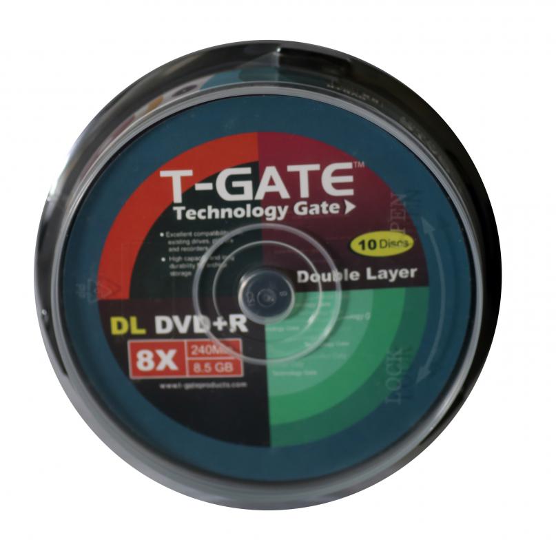 T-Gate DVD+R 8.5GB DL 240MIN 8X 10 lu Cakebox