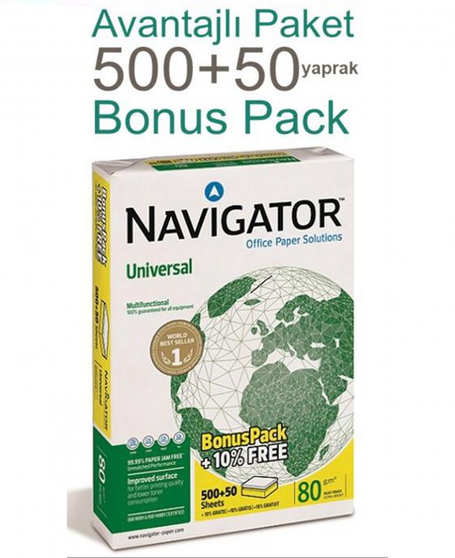 Navigatör A4 80gr koli=5pk 550 Sayfalık Promosyon Paket