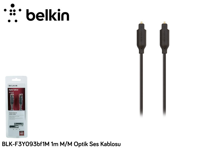 Belkin BLK-F3Y093bf1M 1.8m Mini Optik Çevirici + Optik Ses Kablosu