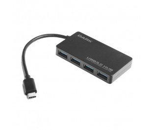 Dark Connect Master U31X4, USB3.1 Type-C to 4 Port Type-A HUB