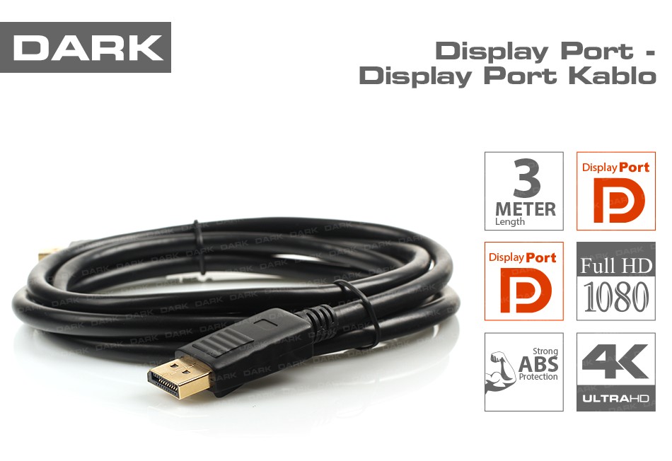 Dark DK-CB-DPL300 Display Erkek To Display Erkek