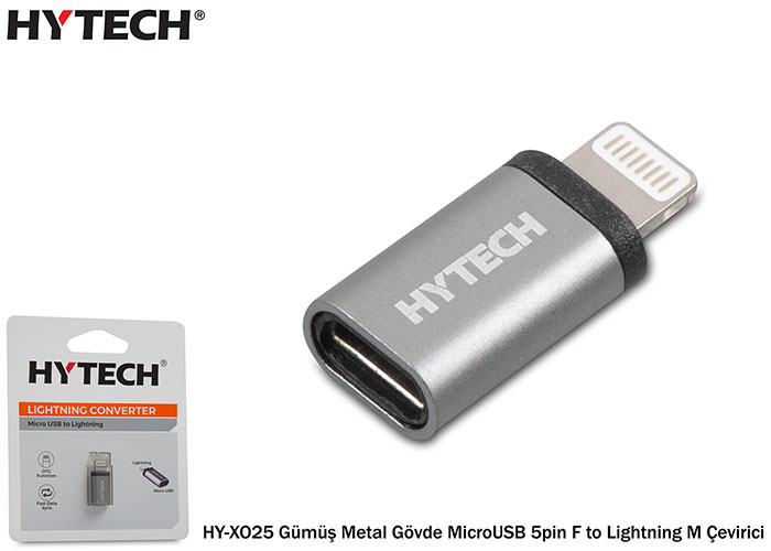 Hytech HY-XO35 Gümüş Metal Gövde 2 in 1 Şarj+Kulaklık Çevirici