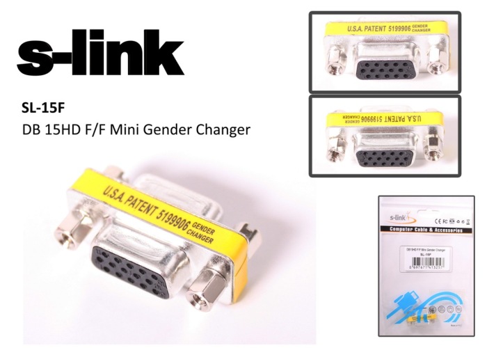 S-link SL-15F Vga Dişi-Dişi 15pin Dönüştürücü