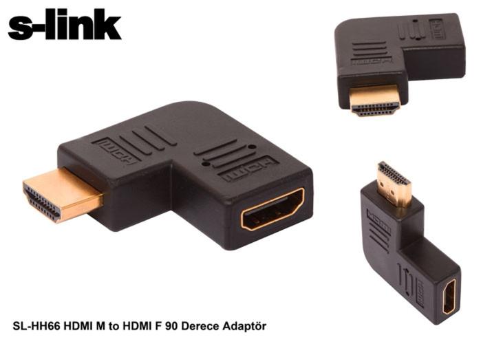 S-link SL-HH66 Hdmı Erkek To Hdmı Dişi 90 Derece Yatay Çevirici