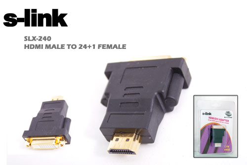 S-link SLX-240 Hdmı Erkek To Dvı 24+1 Dişi Çevirici