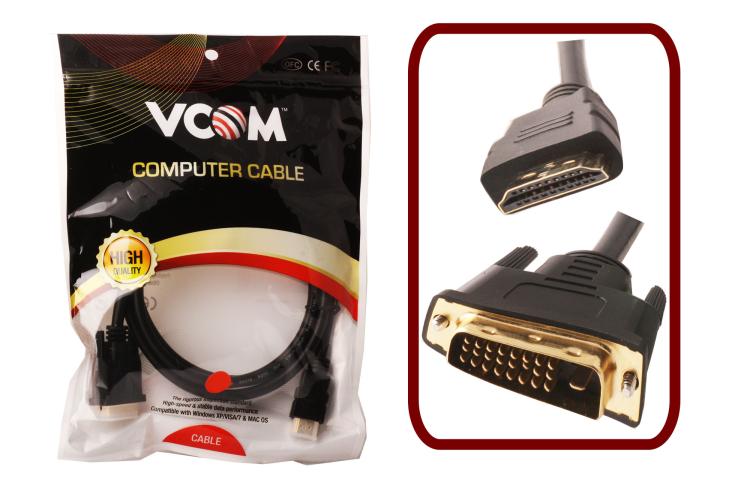 Vcom CG481G 1.8MT Hdmı-M To Dvı  24+1 Erkek Gold