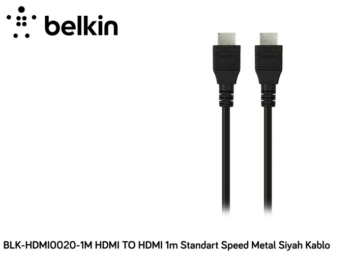 Belkin BLK-HDMI0020-1M Hdmı To Hdmı 1m Standart Speed Metal Siyah Kablo