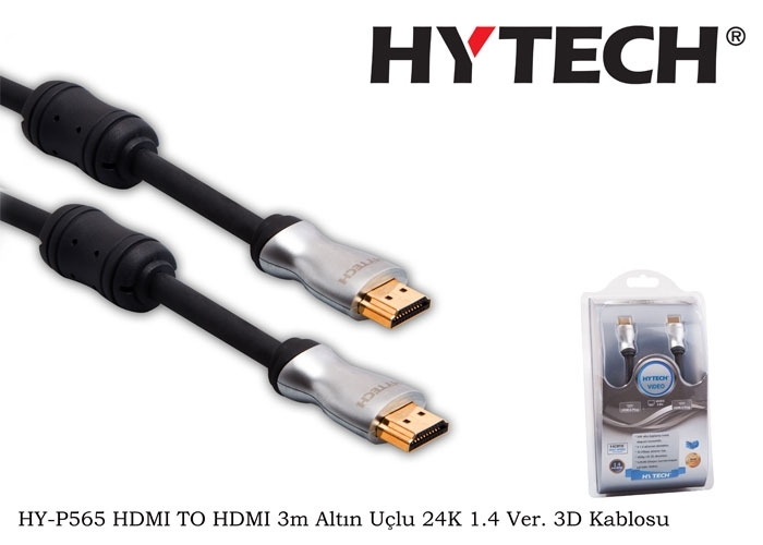 Hytech HY-P565 3mt Hdmi-m-hdmi-m 1.4 Versiyon 24k 3d Gold Kablo