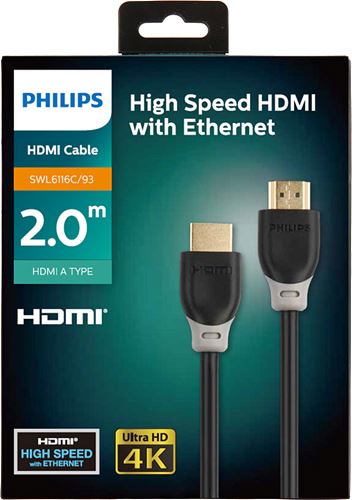 Philips SWL6116c-93 4K 2Mt Altın Uçlu Hdmi Kablo Kutulu  High Speed