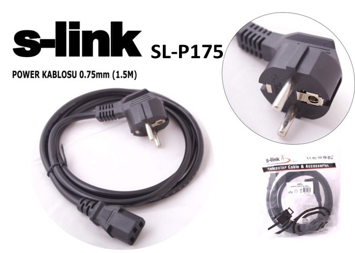 S-link SL-P175 1.5mt 0.75mm Power Elektrik Kablosu