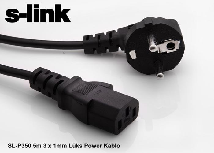 S-link SL-P350 5mt 3-1MM Power  Elektrik Kablosu