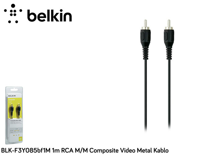 Belkin BLK-F3Y085BF1M 1m Rca m-m Composite Video Metal Kablo