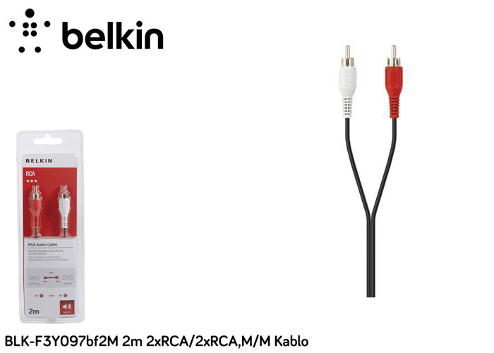 Belkin BLK-F3Y097BF2M 2m 2rca-2rca m-m Rca Ses Kablosu