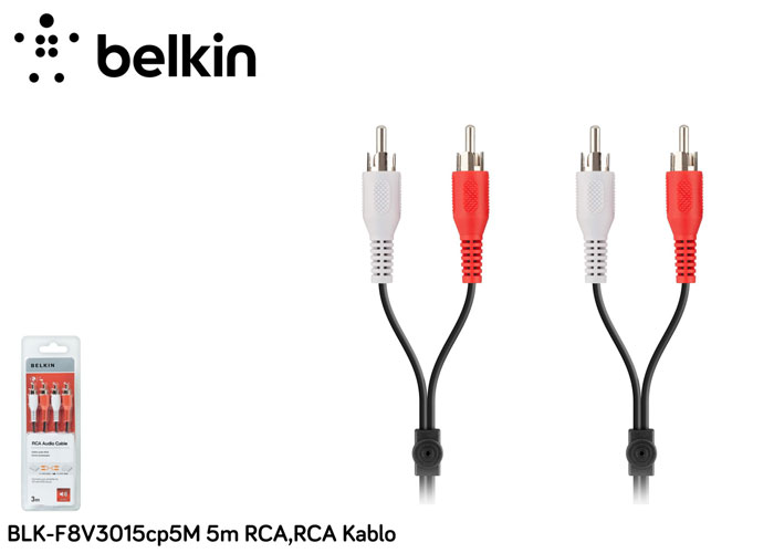 Belkin BLK-F8V3015CP5M 5m rca rca Kablo