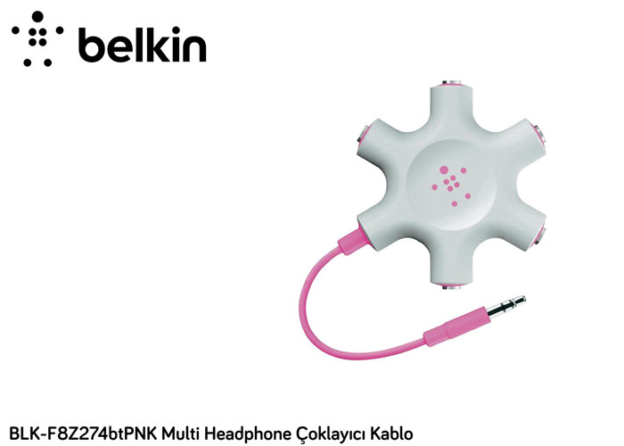 Belkin BLK-F8Z274BTPNK Multi Headphone Çoklayıcı  Kablo