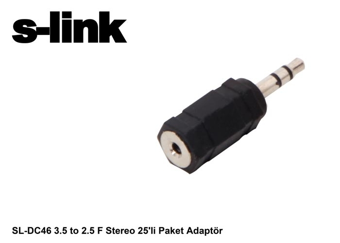 S-link SL-DC46 3.5 M To 2.5 F Stereo Çevirici