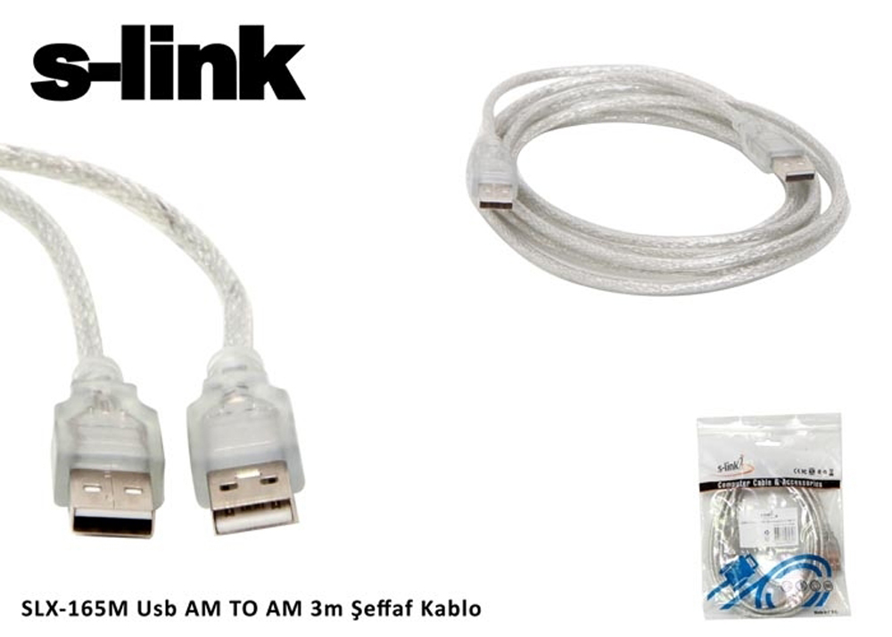 S-link SL-165 3mt Usb To Usb Kablo