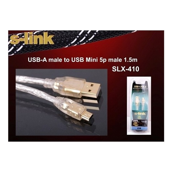 S-link SLX-410 Usb 1.5m 5Pin Mini Kamera Kablosu