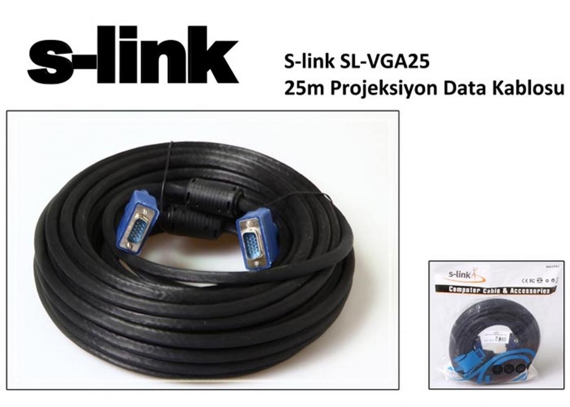 S-link SL-VGA25 25mt Ekran Kartı e-e Data Kablosu