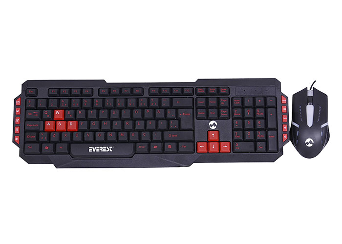 Everest GMK-66 ARMOR Combo Siyah Usb Q Gaming Oyuncu Klavye + Mouse Set